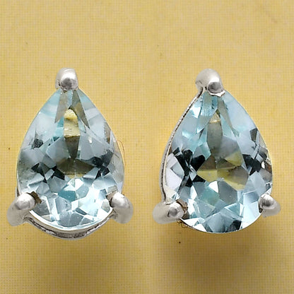 925 Sterling Silver Pear Gemstone Stud Earrings – Birthstone Jewelry DGE1074 E-1017