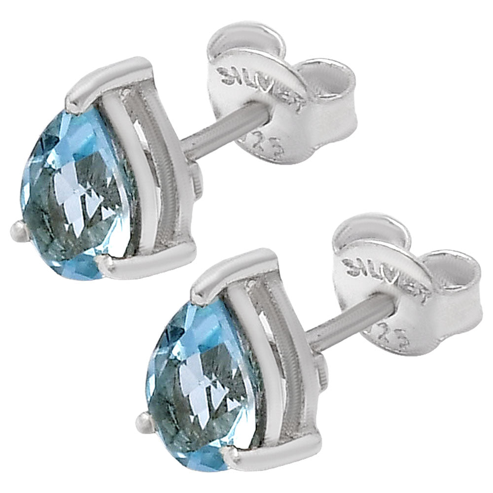 925 Sterling Silver Pear Gemstone Stud Earrings – Birthstone Jewelry DGE1074 E-1017