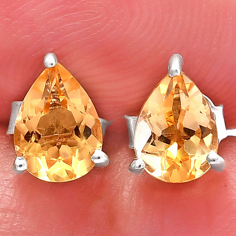 925 Sterling Silver Pear Gemstone Stud Earrings – Birthstone Jewelry DGE1074 E-1017