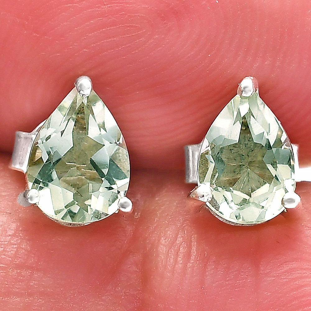 925 Sterling Silver Pear Gemstone Stud Earrings – Birthstone Jewelry DGE1074 E-1017