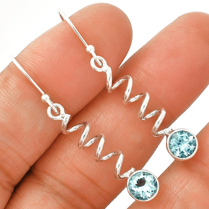 Artisan 925 Silver Gemstone Dangle Earrings – Citrine Topaz Peridot DGE1078 E-1047