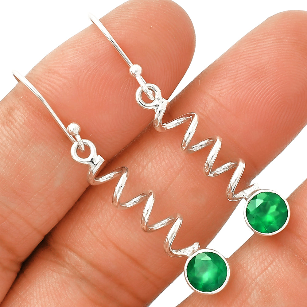 Artisan 925 Silver Gemstone Dangle Earrings – Citrine Topaz Peridot DGE1078 E-1047