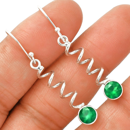 Artisan 925 Silver Gemstone Dangle Earrings – Citrine Topaz Peridot DGE1078 E-1047