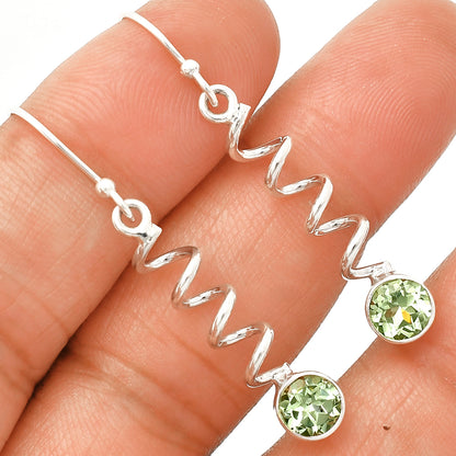 Artisan 925 Silver Gemstone Dangle Earrings – Citrine Topaz Peridot DGE1078 E-1047