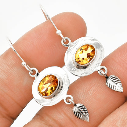 Multi Gemstone Leaf Earrings in 925 Sterling Silver | Handmade Gift DGE1082 E-1230