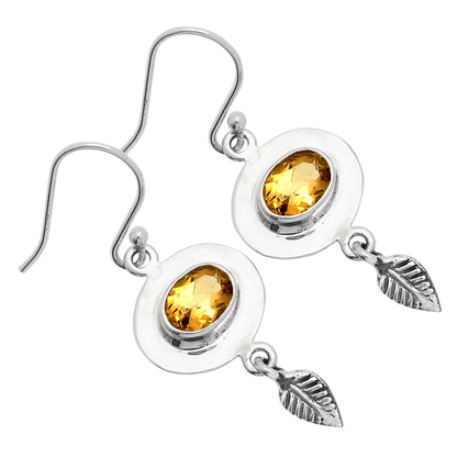 Multi Gemstone Leaf Earrings in 925 Sterling Silver | Handmade Gift DGE1082 E-1230