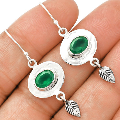 Multi Gemstone Leaf Earrings in 925 Sterling Silver | Handmade Gift DGE1082 E-1230
