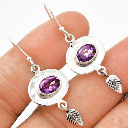 Multi Gemstone Leaf Earrings in 925 Sterling Silver | Handmade Gift DGE1082 E-1230