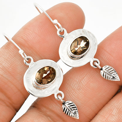 Multi Gemstone Leaf Earrings in 925 Sterling Silver | Handmade Gift DGE1082 E-1230