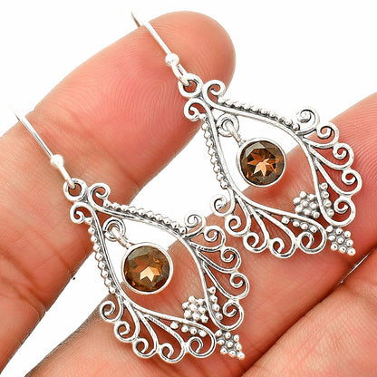 925 Sterling Silver Multi-Gemstone Filigree Dangle Earrings Wholesale DGE1084 E-1075