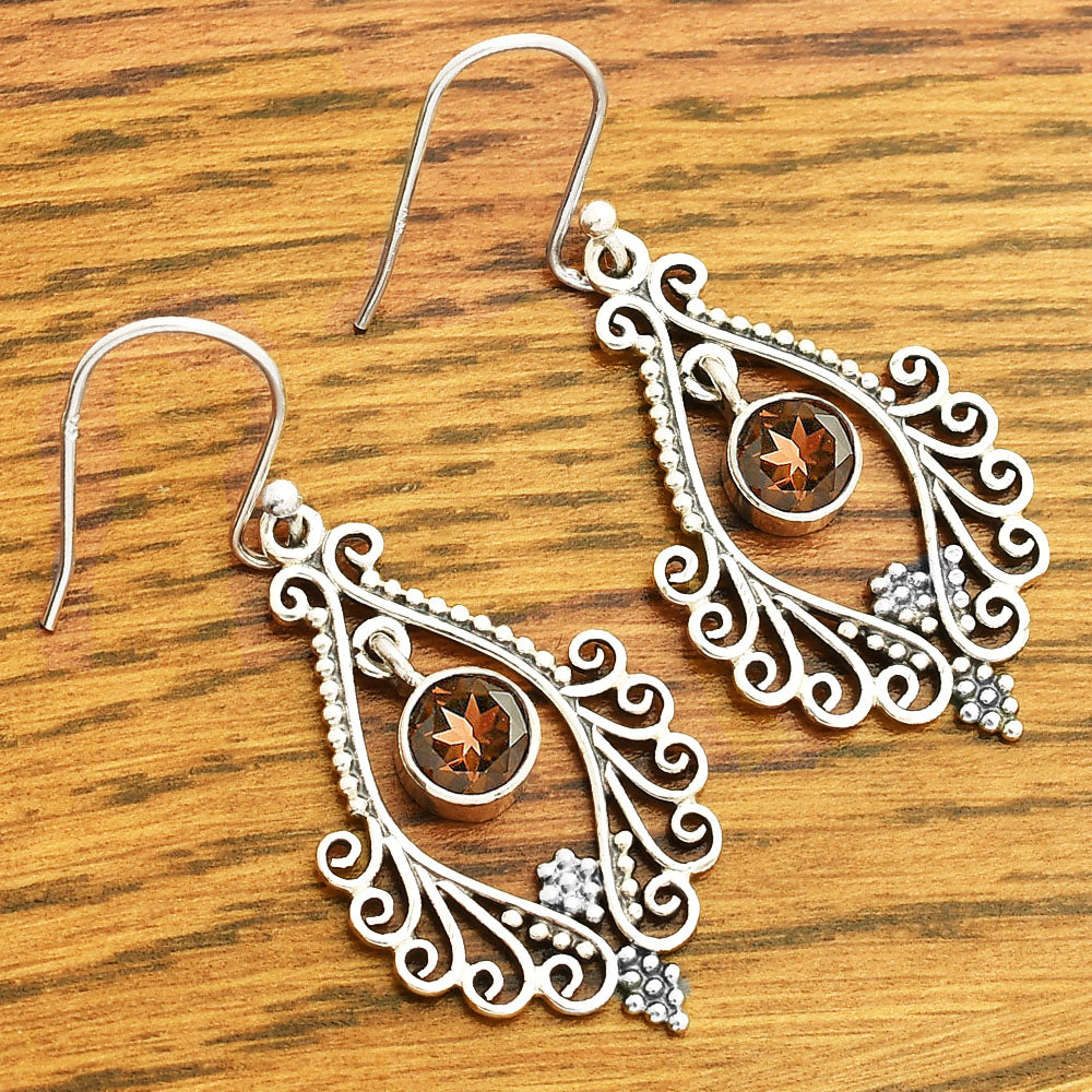 925 Sterling Silver Multi-Gemstone Filigree Dangle Earrings Wholesale DGE1084 E-1075