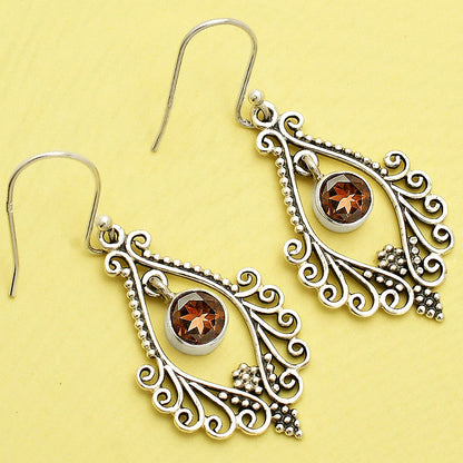 925 Sterling Silver Multi-Gemstone Filigree Dangle Earrings Wholesale DGE1084 E-1075