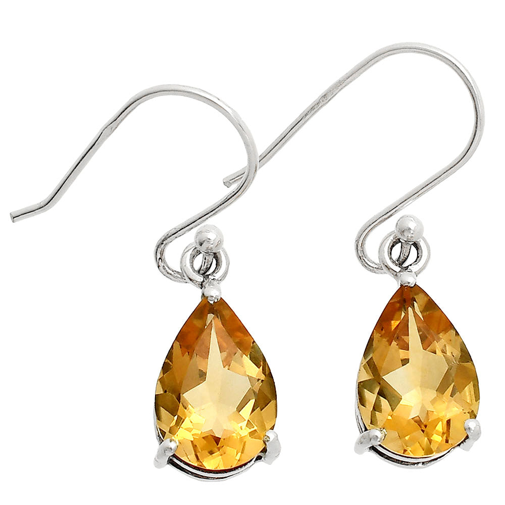 Handmade Silver Teardrop Earrings with Colorful Gemstones by Desiregem DGE1085 E-1021