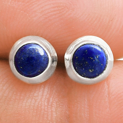 Elegant Round Natural Stone Stud Earrings 925 Sterling Silver Jewelry DGE1089 E-1020