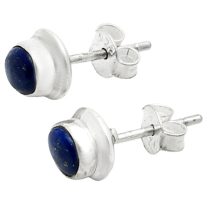 Elegant Round Natural Stone Stud Earrings 925 Sterling Silver Jewelry DGE1089 E-1020