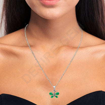 925 Sterling Silver Butterfly Gemstone Pendant Handmade Jewelry Gift DGP1008 P-1117