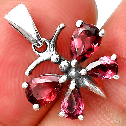 925 Sterling Silver Butterfly Gemstone Pendant Handmade Jewelry Gift DGP1008 P-1117