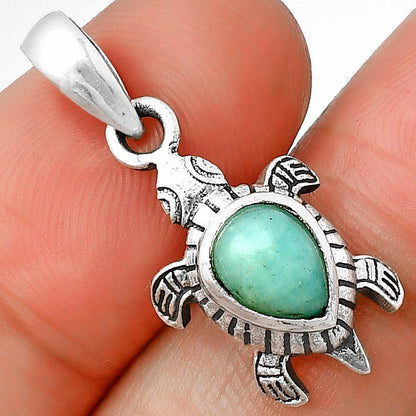 Handmade Silver Turtle Turtle Pendant Jewelry with Gemstone by Desiregem DGP1011 P-1015