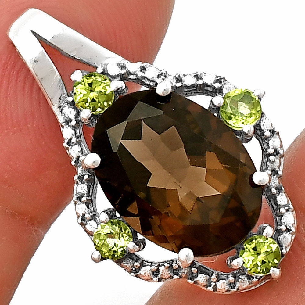 Elegant Natural Gemstone Pendant Jewelry with Accent Stones by Desiregem DGP1012 P-1114