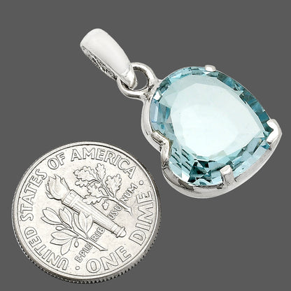 925 Sterling Silver Heart Natural Gemstone Pendant Handmade Fine Jewelry DGP1017 P-1043