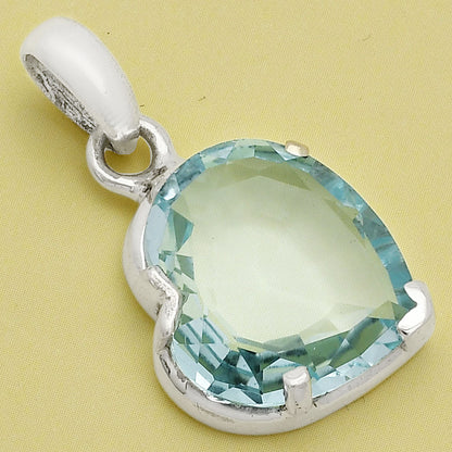 925 Sterling Silver Heart Natural Gemstone Pendant Handmade Fine Jewelry DGP1017 P-1043