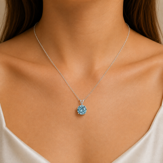 Elegant 925 Silver Round Natural Gemstone Pendant Handmade Fine Jewelry DGP1019 P-1737