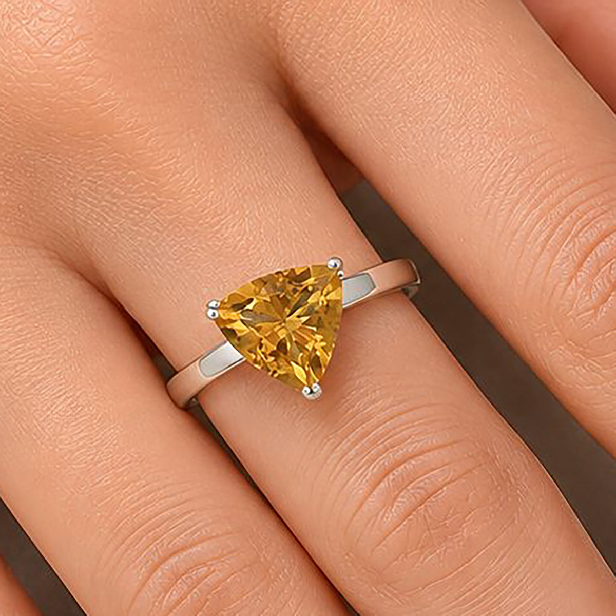 925 Sterling Silver Trillion Natural Gemstone Ring Handmade Jewelry DGR1107 R-1020