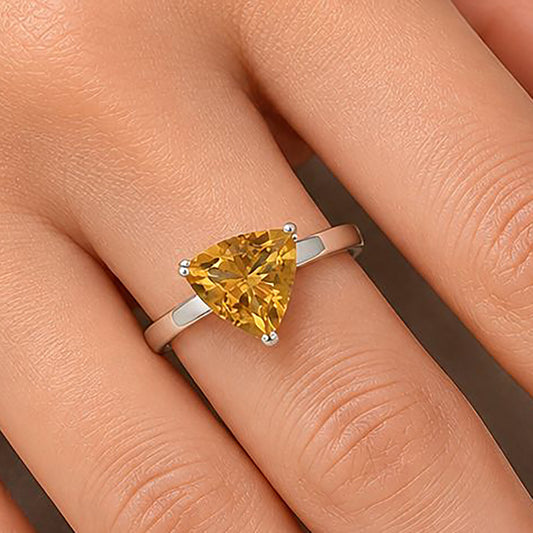 925 Sterling Silver Trillion Natural Gemstone Ring Handmade Jewelry DGR1107 R-1020