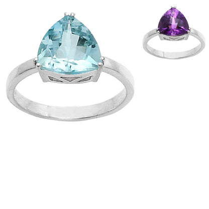 925 Silver Trillion Natural Gemstone Ring Handmade Sterling Jewelry DGR1108 R-1020