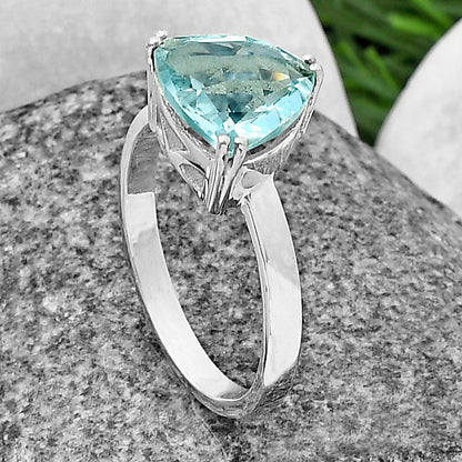 925 Silver Trillion Natural Gemstone Ring Handmade Sterling Jewelry DGR1108 R-1020