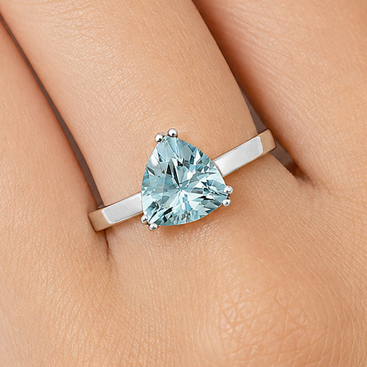 925 Silver Trillion Natural Gemstone Ring Handmade Sterling Jewelry DGR1108 R-1020