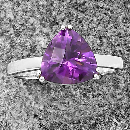 925 Silver Trillion Natural Gemstone Ring Handmade Sterling Jewelry DGR1108 R-1020