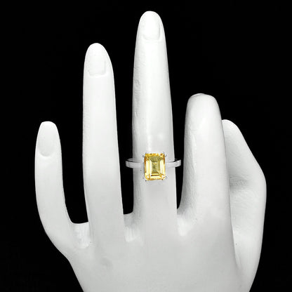 925 Silver Rectangle Step Cut Gemstone Ring Handmade Sterling Jewelry DGR1110 R-1020