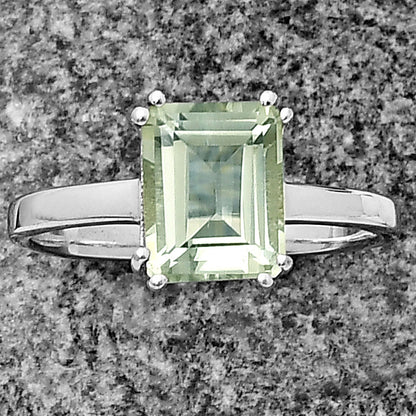 925 Silver Rectangle Step Cut Gemstone Ring Handmade Sterling Jewelry DGR1110 R-1020