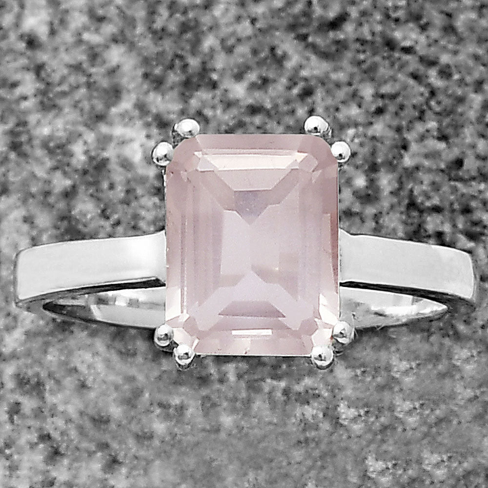 925 Silver Rectangle Step Cut Gemstone Ring Handmade Sterling Jewelry DGR1110 R-1020