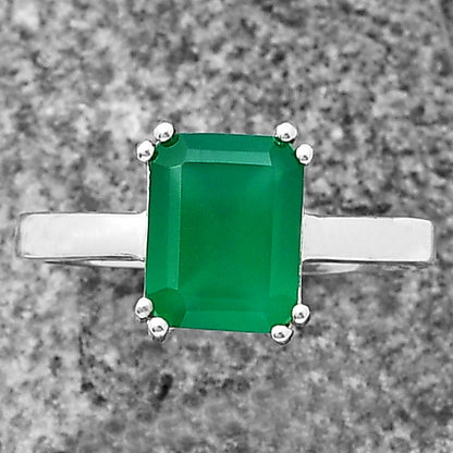 925 Silver Rectangle Step Cut Gemstone Ring Handmade Sterling Jewelry DGR1110 R-1020