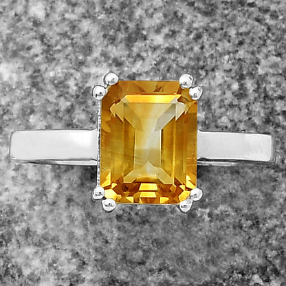 925 Silver Rectangle Step Cut Gemstone Ring Handmade Sterling Jewelry DGR1110 R-1020
