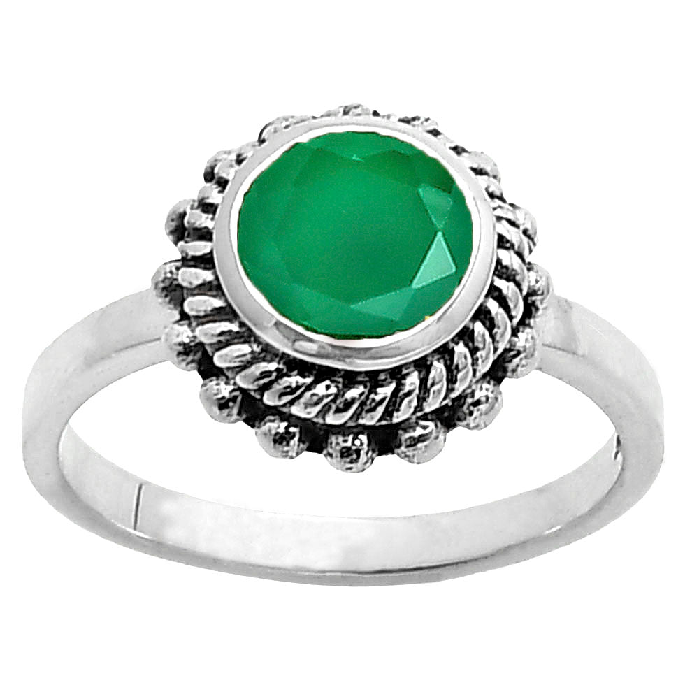 925 Sterling Silver Rope Halo Colorful Gemstone Ring Handmade Jewelry DGR1111 R-1245
