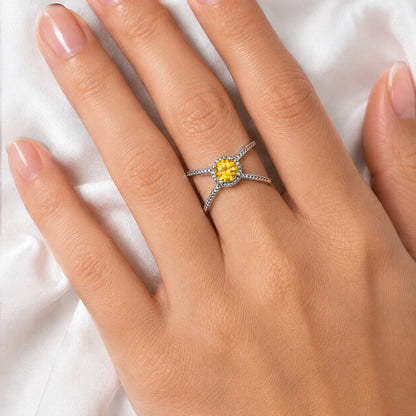 Modern X Shape Multicolor Gemstone Ring in 925 Sterling Silver Jewelry DGR1115 R-1244
