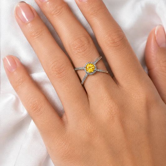 Modern X Shape Multicolor Gemstone Ring in 925 Sterling Silver Jewelry DGR1115 R-1244