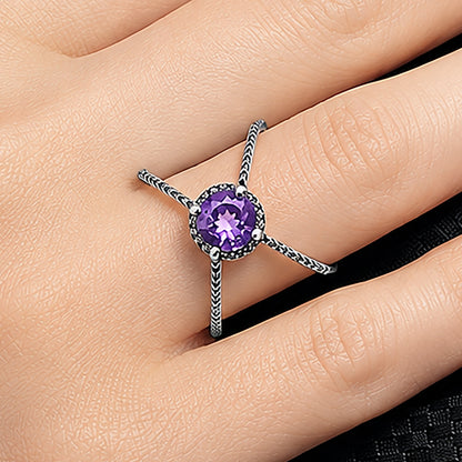 Modern X Shape Multicolor Gemstone Ring in 925 Sterling Silver Jewelry DGR1115 R-1244