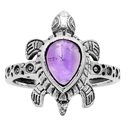 Handmade Turtle Design Multicolor Gemstone Ring in 925 Sterling Silver DGR1116 R-1076