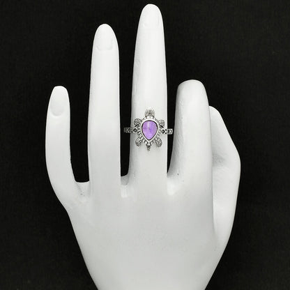 Handmade Turtle Design Multicolor Gemstone Ring in 925 Sterling Silver DGR1116 R-1076
