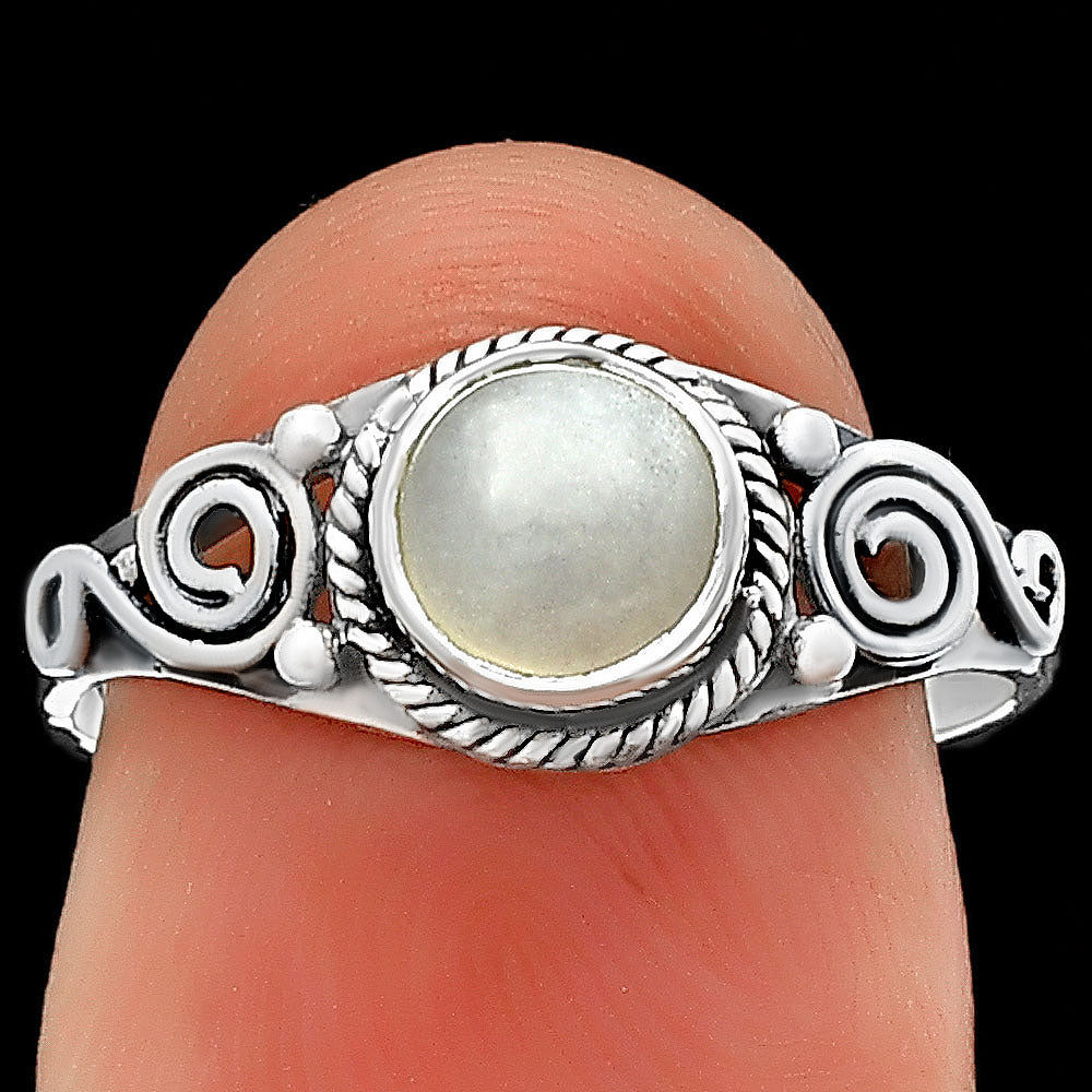 Swirl Design Natural Gemstone Ring 925 Sterling Silver Handmade Jewelry DGR1118 R-1238