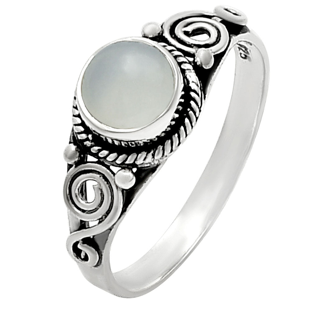 Swirl Design Natural Gemstone Ring 925 Sterling Silver Handmade Jewelry DGR1118 R-1238