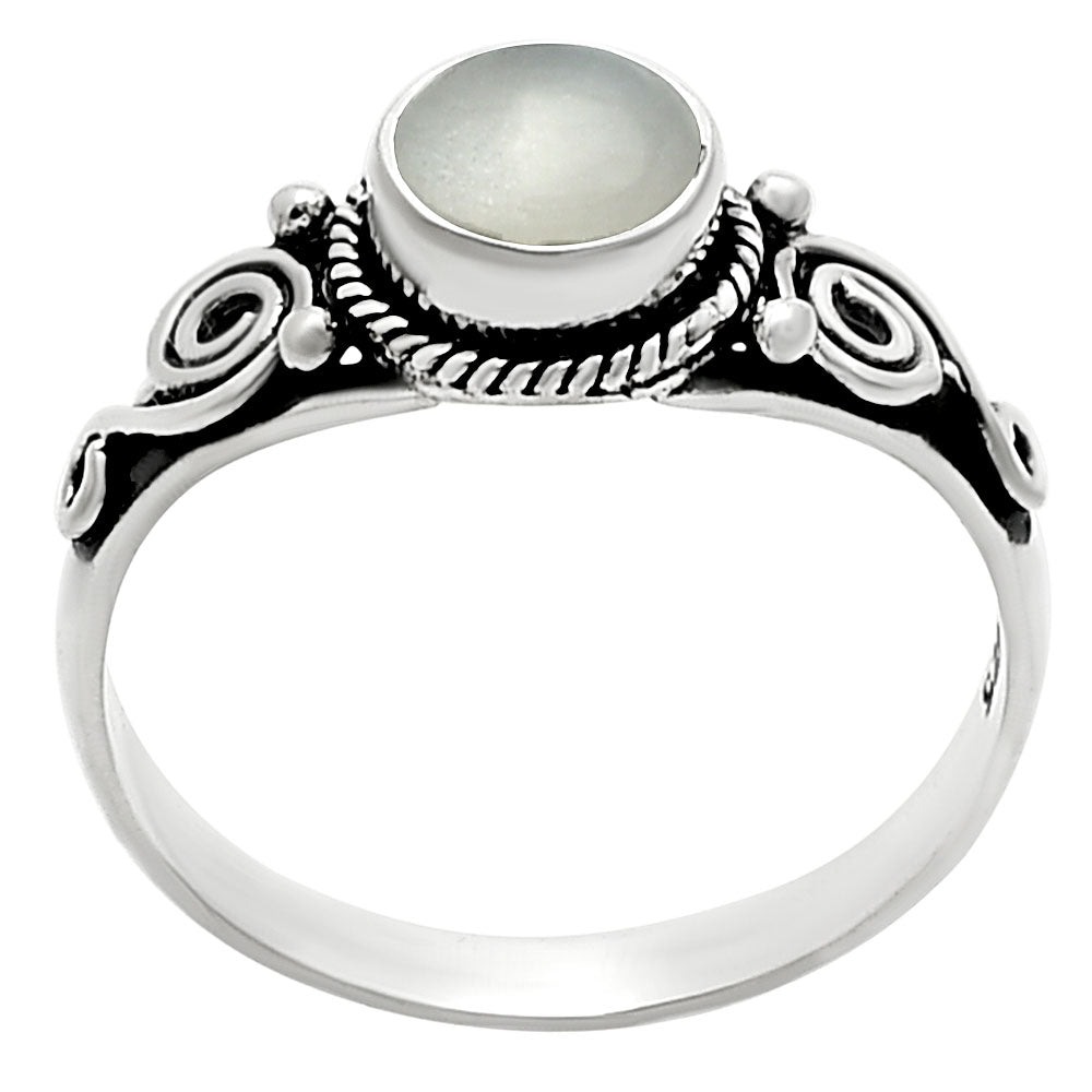 Swirl Design Natural Gemstone Ring 925 Sterling Silver Handmade Jewelry DGR1118 R-1238