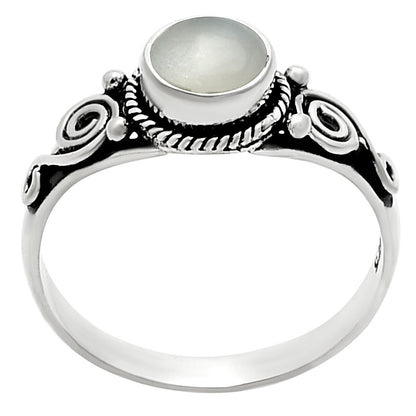 Swirl Design Natural Gemstone Ring 925 Sterling Silver Handmade Jewelry DGR1118 R-1238