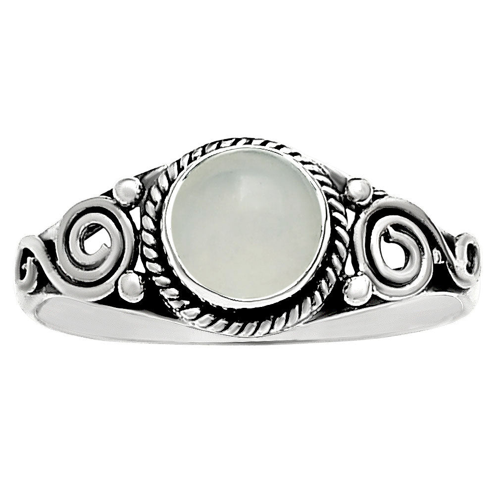 Swirl Design Natural Gemstone Ring 925 Sterling Silver Handmade Jewelry DGR1118 R-1238
