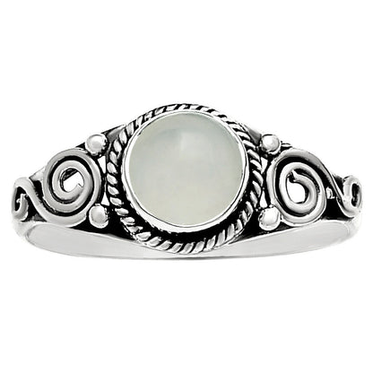 Swirl Design Natural Gemstone Ring 925 Sterling Silver Handmade Jewelry DGR1118 R-1238