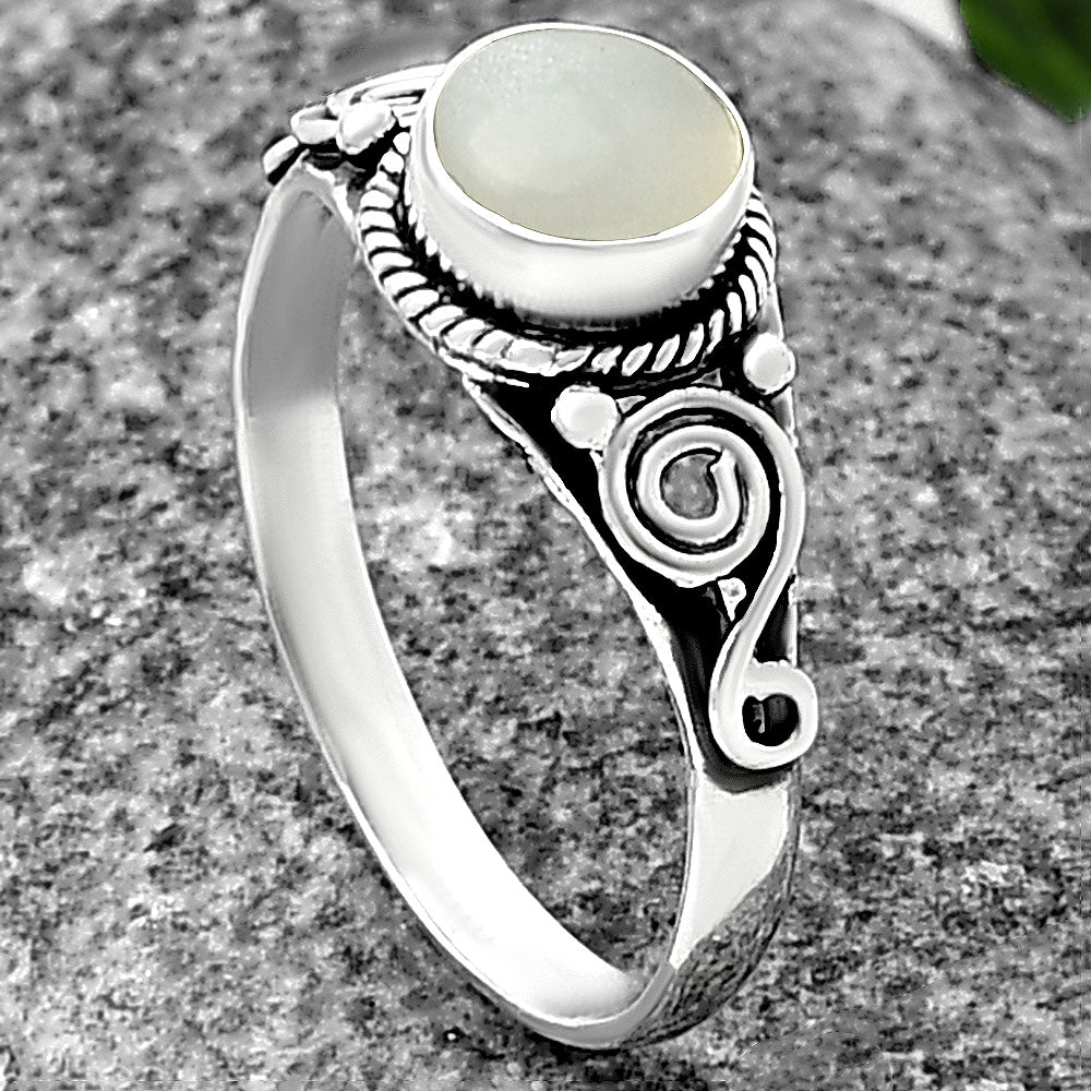 Swirl Design Natural Gemstone Ring 925 Sterling Silver Handmade Jewelry DGR1118 R-1238